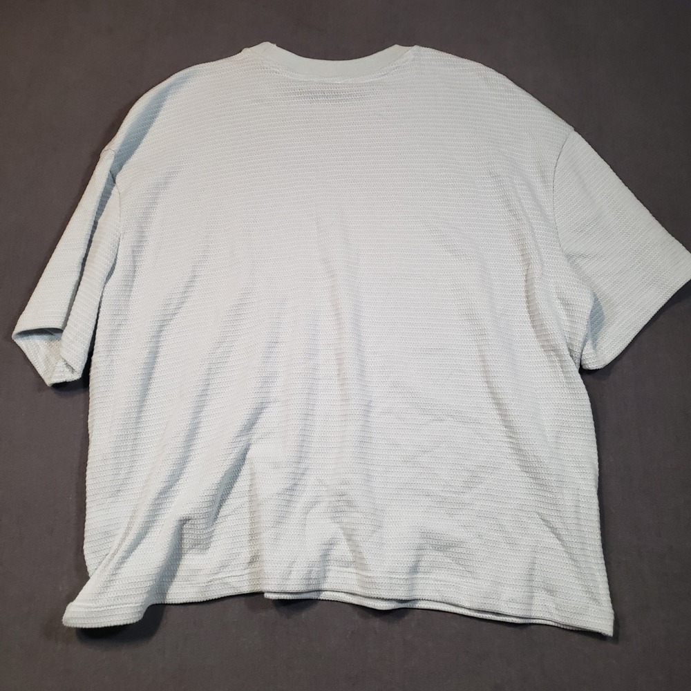 Express Textured Knit Shirt Mens XL Mint Green Short Sleeve Crew Neck - Picture 2 of 10